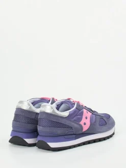 Damen Saucony – Retro-Sneaker aus Textil und Veloursleder