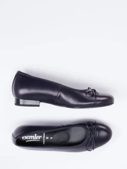 Damen Semler – Ballerinas aus Kalbleder in Dunkel