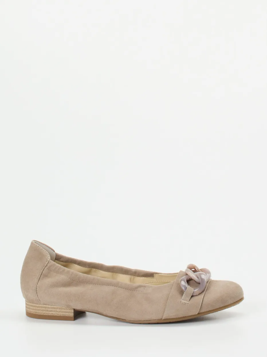 Damen Semler – Ballerinas aus Veloursleder braun