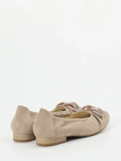 Damen Semler – Ballerinas aus Veloursleder braun