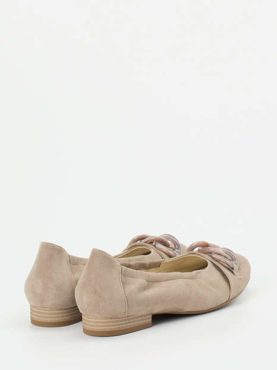 Damen Semler – Ballerinas aus Veloursleder braun