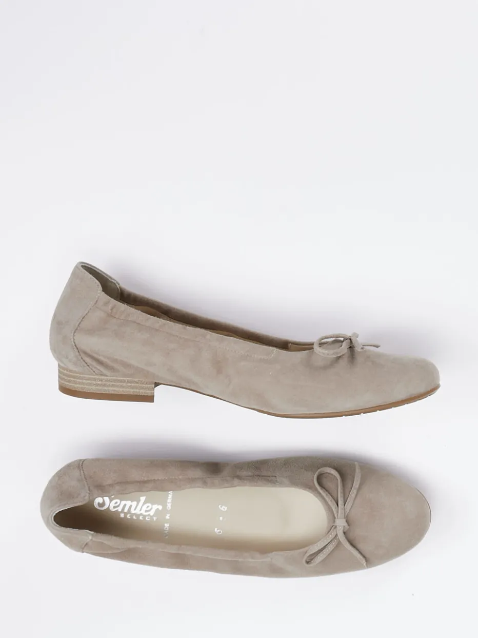 – Ballerinas aus Veloursleder in grau*Semler Clearance