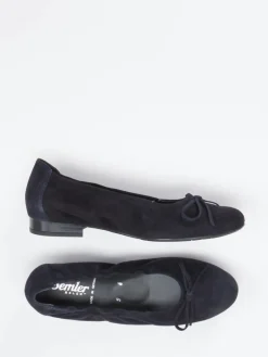 – Ballerinas aus Veloursleder in Dunkel*Semler New