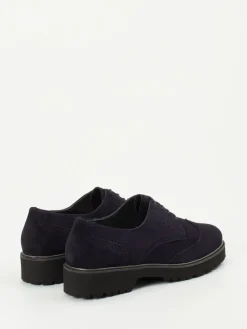 Damen Semler – Brogues aus Veloursleder in Dunkel