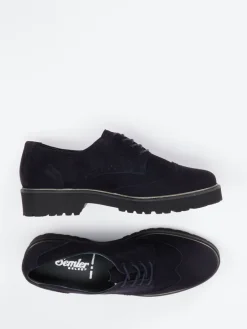 Damen Semler – Brogues aus Veloursleder in Dunkel