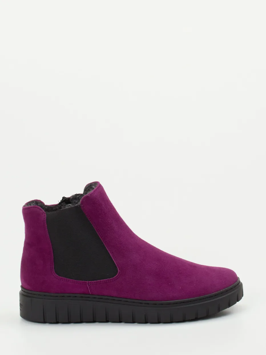 Damen Semler – Chelsea Boots aus Veloursleder pflaume