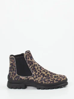 Damen Semler – Chelsea Boots aus geprägtem Leder im Leoprint
