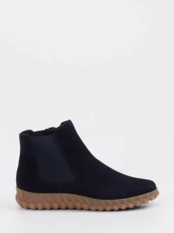 Damen Semler – Chelsea Boots aus Veloursleder Dunkel