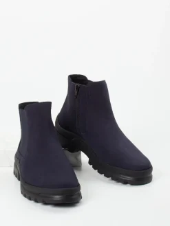 Damen Semler – Chelsea Boots aus Nubukleder Dunkel