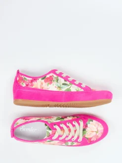 Damen Semler – Freizeitsneaker aus Veloursleder pink