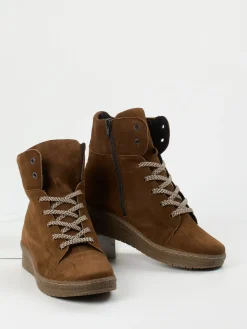 – Keilstiefelette aus Veloursleder*Semler Outlet