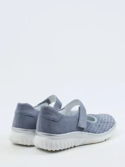 Damen Semler – Klett-Ballerina aus Veloursleder tauben