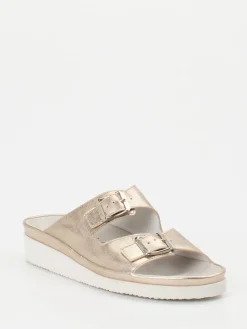 Damen Semler – Komfort-Pantolette aus Metallicleder