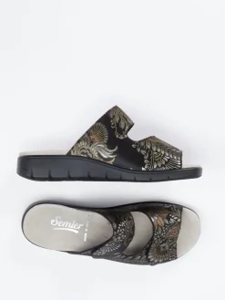 Damen Semler – Komfort-Pantolette aus geprägtem Leder