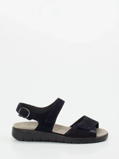 Damen Semler – Komfortsandale aus Veloursleder Dunkel