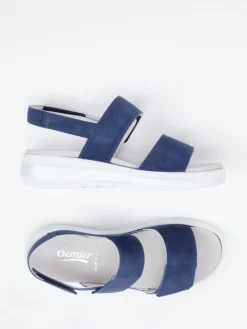 Damen Semler – Komfortsandale aus Veloursleder marine