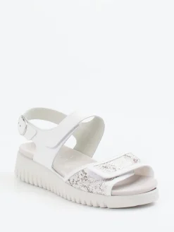 Damen Semler – Komfortsandale aus Kalbleder mit Metallic-Finish