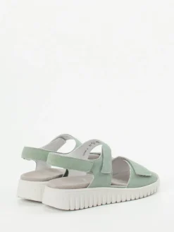 Damen Semler – Komfortsandale aus Veloursleder Salbei