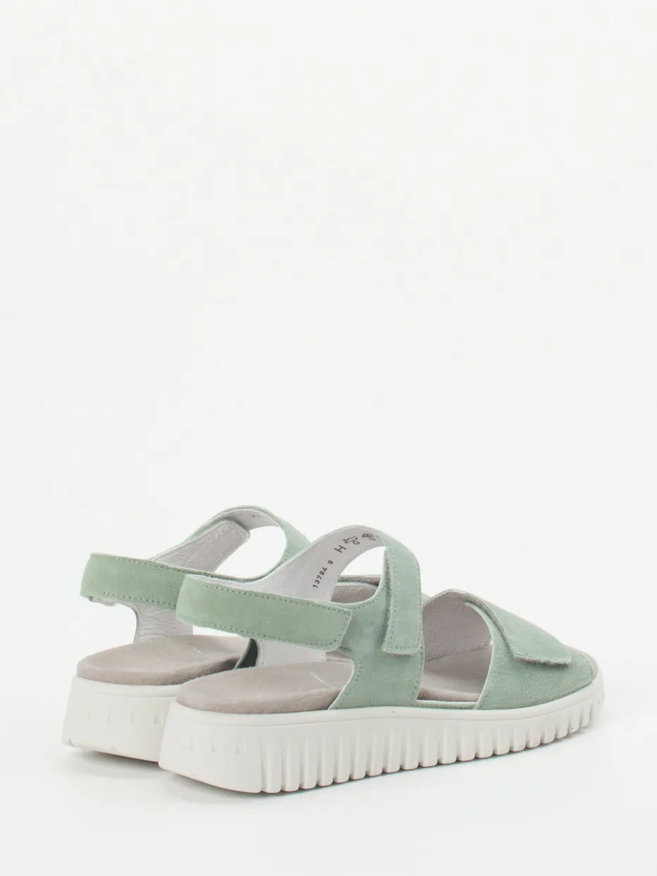 Damen Semler – Komfortsandale aus Veloursleder Salbei