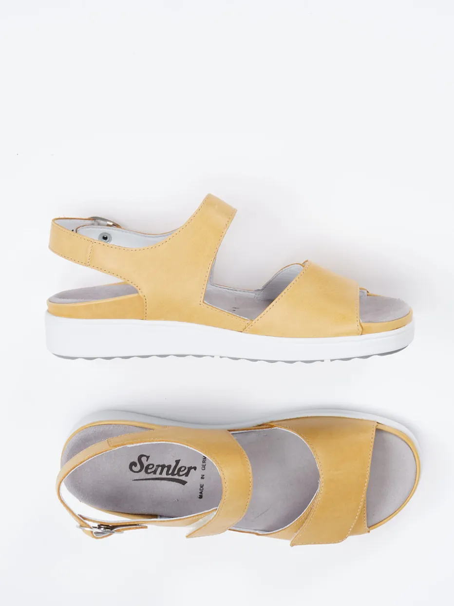 Damen Semler – Komfortsandale aus Kalbleder senf