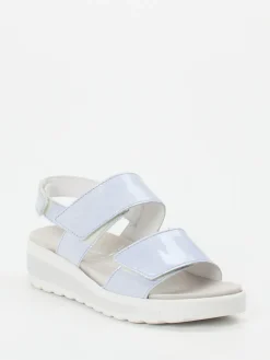 Damen Semler – Komfortsandale aus Lackleder hell