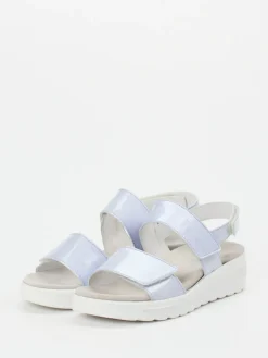 Damen Semler – Komfortsandale aus Lackleder hell