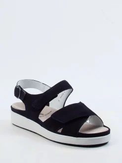 Damen Semler – Komfortsandale aus Veloursleder Dunkel