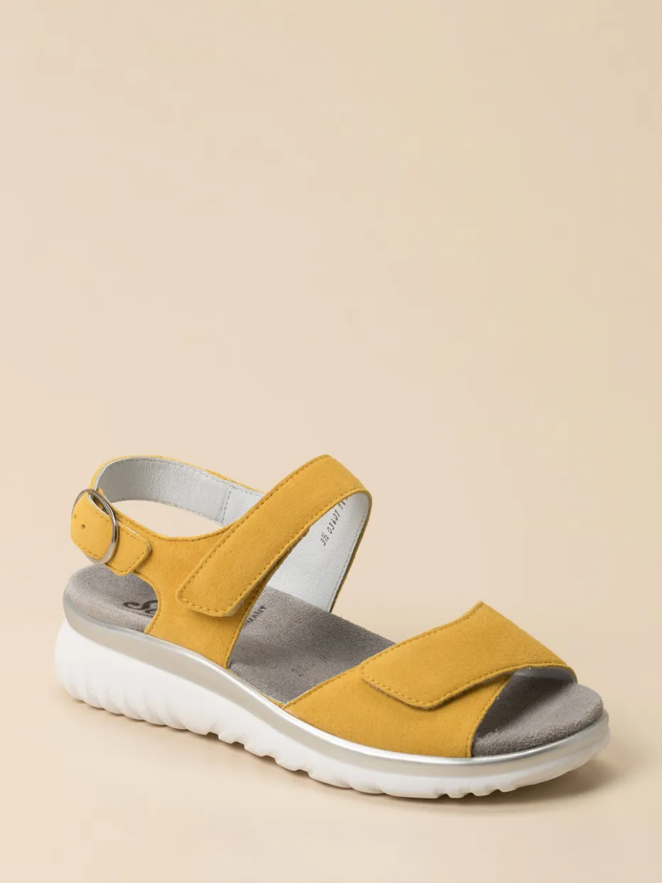 – Komfortsandale aus Veloursleder*Semler Clearance