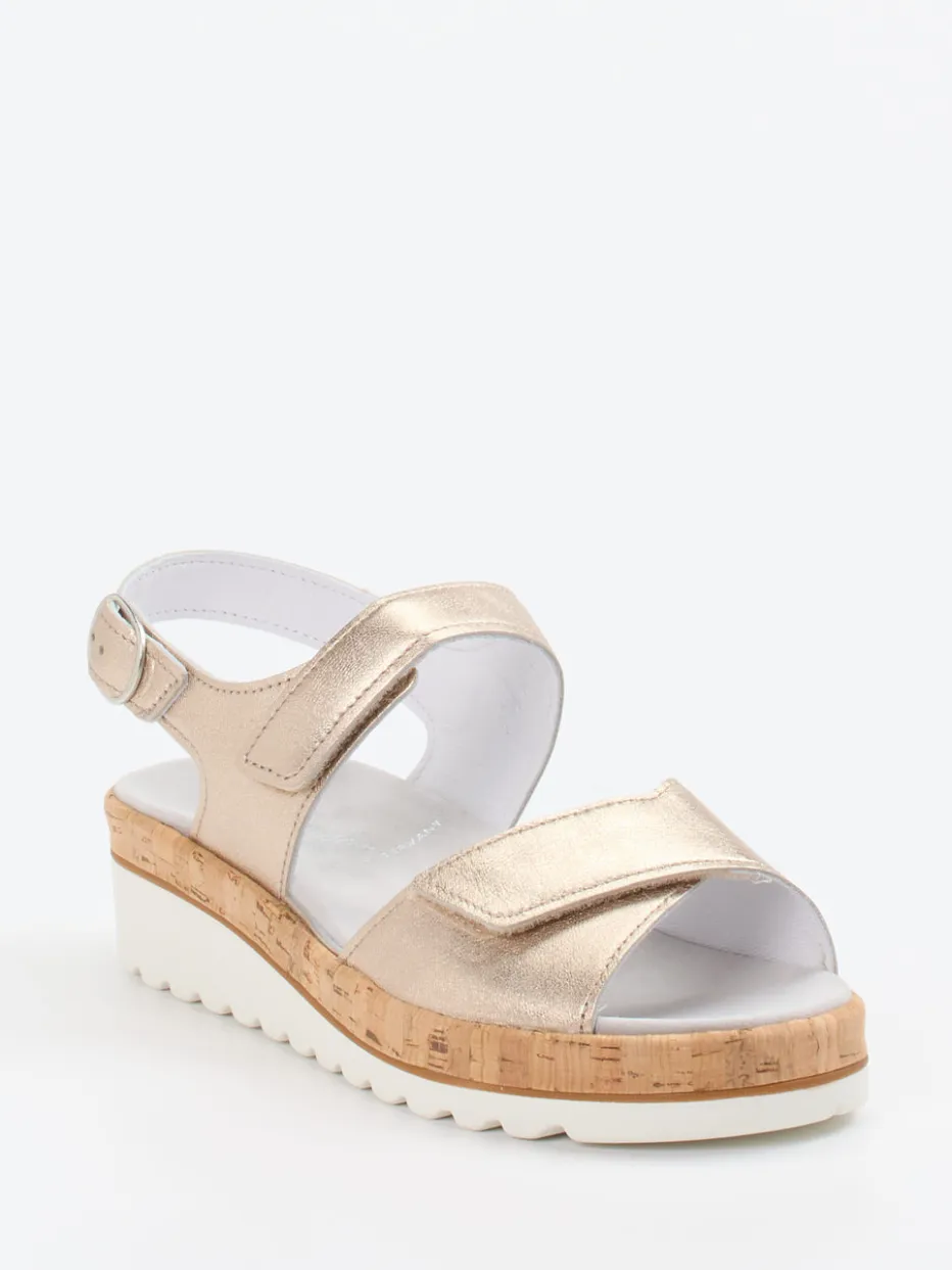 – Komfortsandalen aus Metallicleder*Semler Outlet