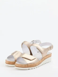 – Komfortsandalen aus Metallicleder*Semler Outlet