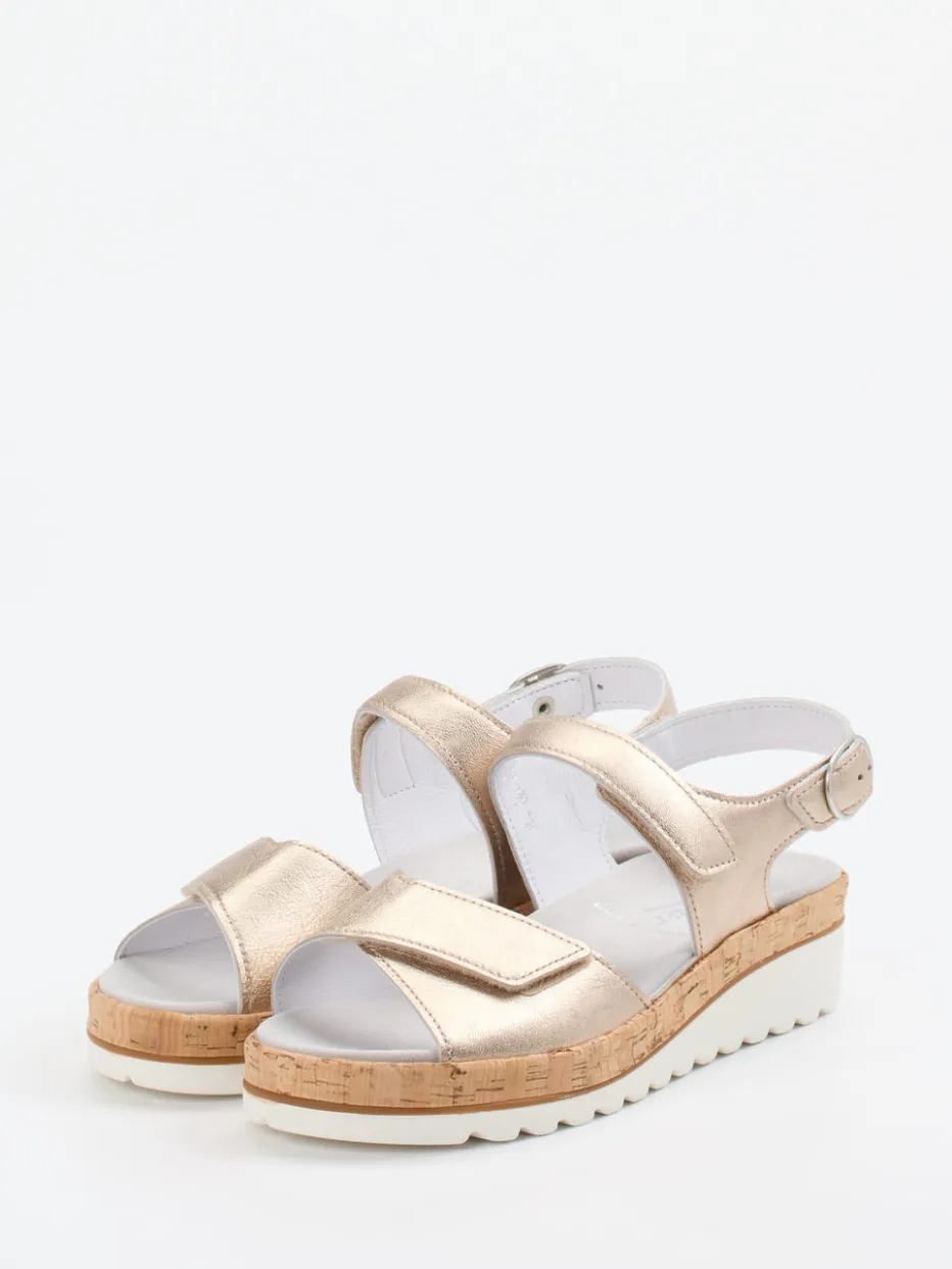 – Komfortsandalen aus Metallicleder*Semler Outlet