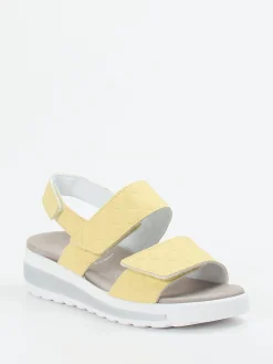 – Komfortsandalen aus geprägtem Leder*Semler New