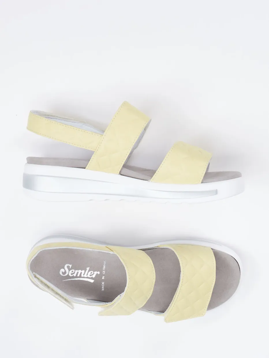 – Komfortsandalen aus geprägtem Leder*Semler New