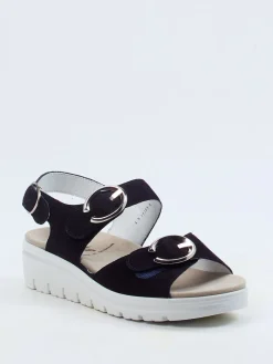 – Komfort-Sandalen aus Veloursleder Dunkel*Semler Clearance