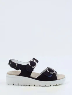 – Komfort-Sandalen aus Veloursleder Dunkel*Semler Clearance