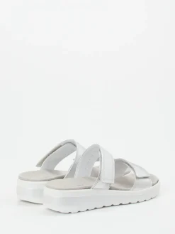 – Komfort-Sandalen aus Metallicleder silberfarben*Semler Outlet