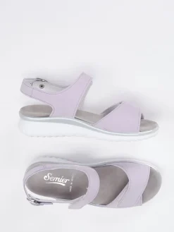 – Komfortsandalen aus Nubukleder Flieder*Semler Clearance