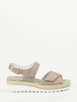 – Komfortsandalen aus Veloursleder taupe*Semler Discount
