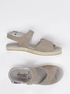 – Komfortsandalen aus Veloursleder taupe*Semler Discount