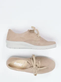 Damen Semler – Komfortschnürer aus Veloursleder grau