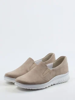 Damen Semler – Komfort-Slipper aus Veloursleder grau