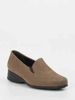 Damen Semler – Komfort-Slipper aus Nubukleder in Taupe