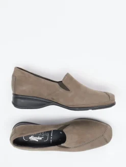 Damen Semler – Komfort-Slipper aus Nubukleder in Taupe