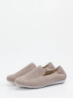 Damen Semler – Komfort-Slipper aus Veloursleder taupe