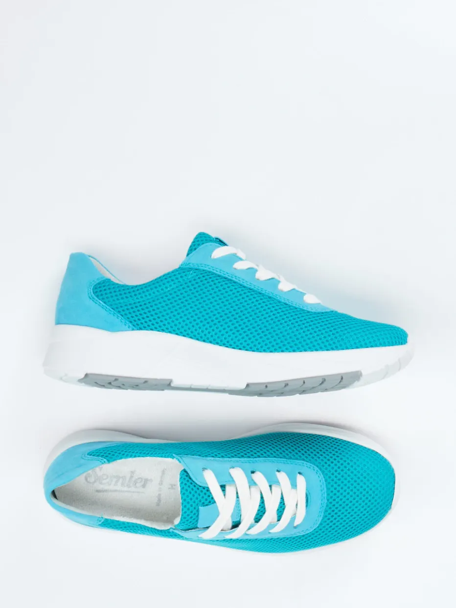 – Komfort-Sneaker aus Textil türkis*Semler Sale
