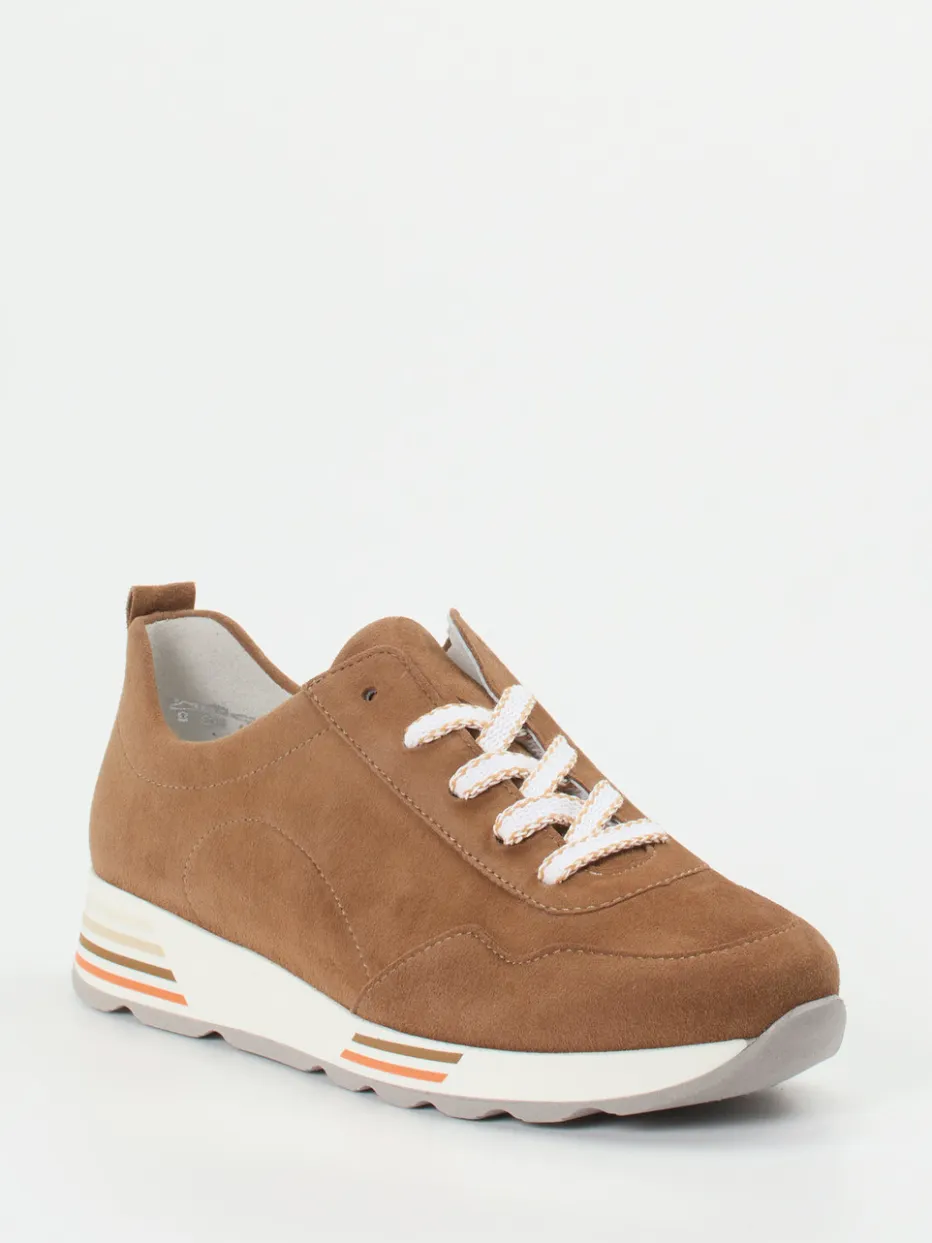 Damen Semler – Komfort-Sneaker aus Veloursleder cognac