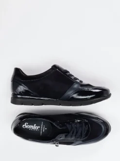 – Komfort-Sneaker aus Veloursleder Dunkel*Semler Hot