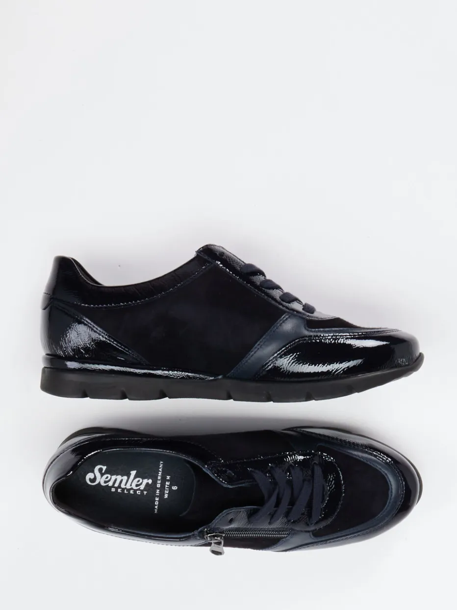 – Komfort-Sneaker aus Veloursleder Dunkel*Semler Hot