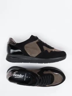 – Komfort-Sneaker aus Veloursleder Taupe*Semler Best