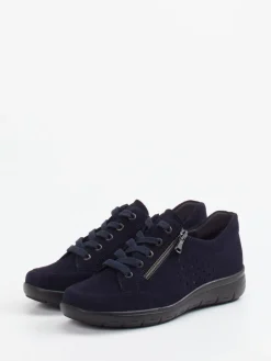 Damen Semler – Komfort-Sneaker aus Veloursleder Dunkel